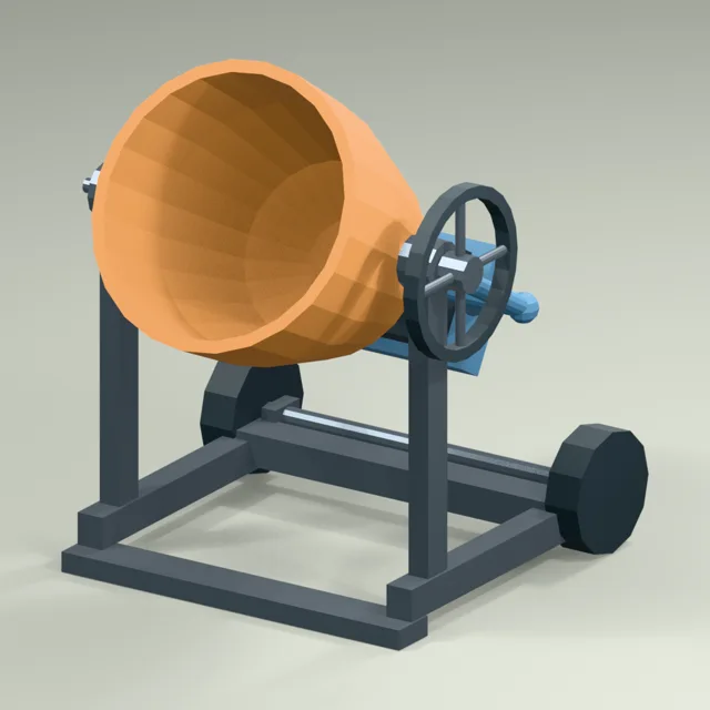 portable_tilting_concrete_mixer
