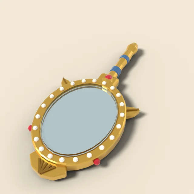 Ornate hand mirror