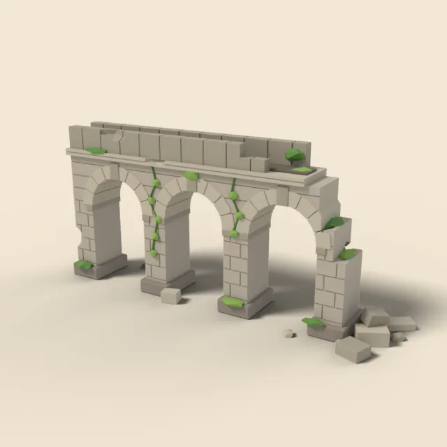 Ancient aqueduct ruin