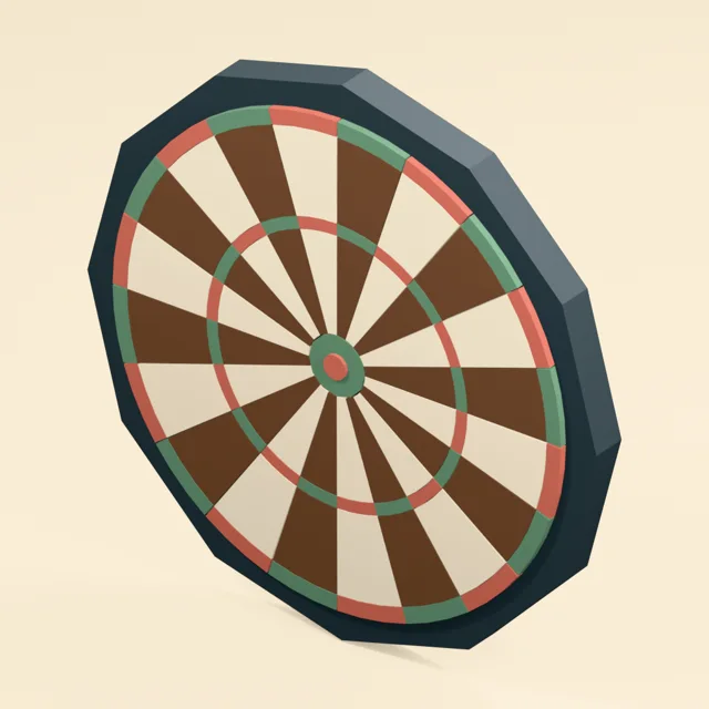 Segmented practice dartboard