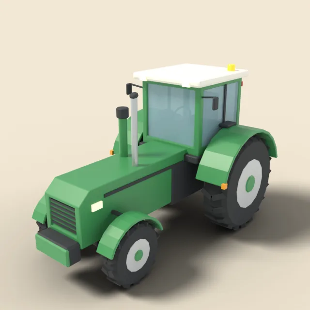 Farm tractor with large rear wheels