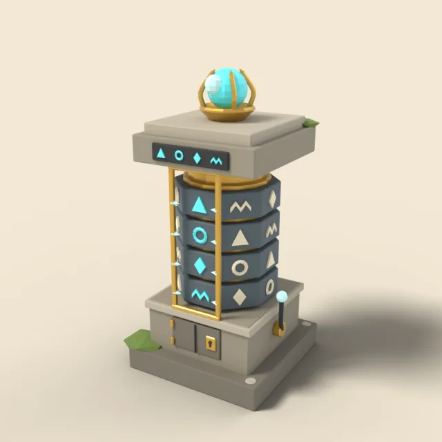 Four-symbol dial lock pillar