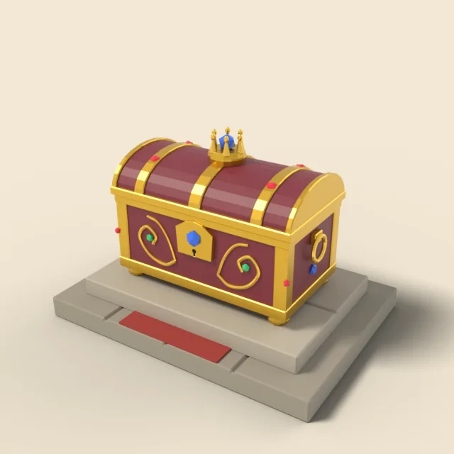 Ornate golden boss chest
