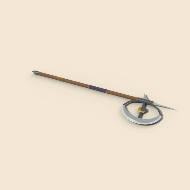 Crescent moon headed poleaxe