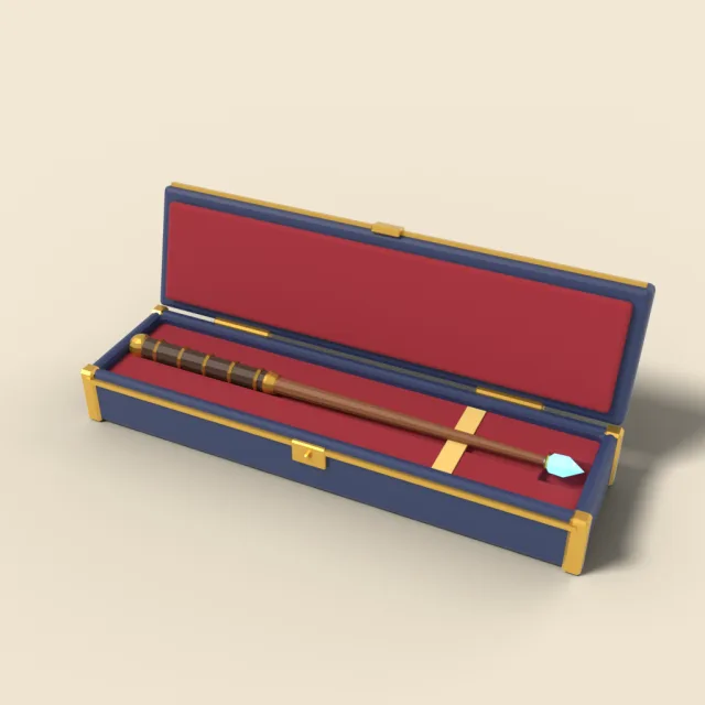 Magic wand in velvet box