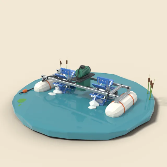 Fish pond aerator