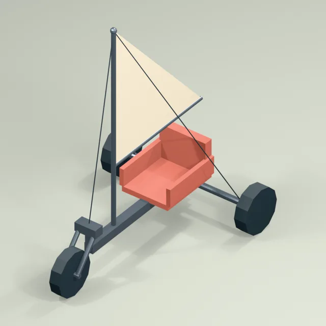 three_wheel_land_yacht_supported_working_form