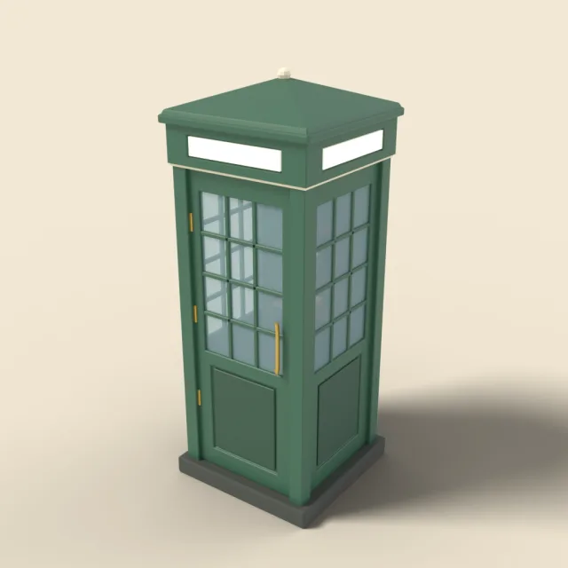 Old phone booth without signage