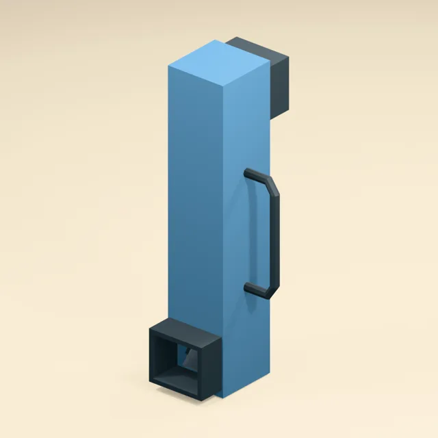 Handheld two-mirror periscope with opposite open viewing hoods