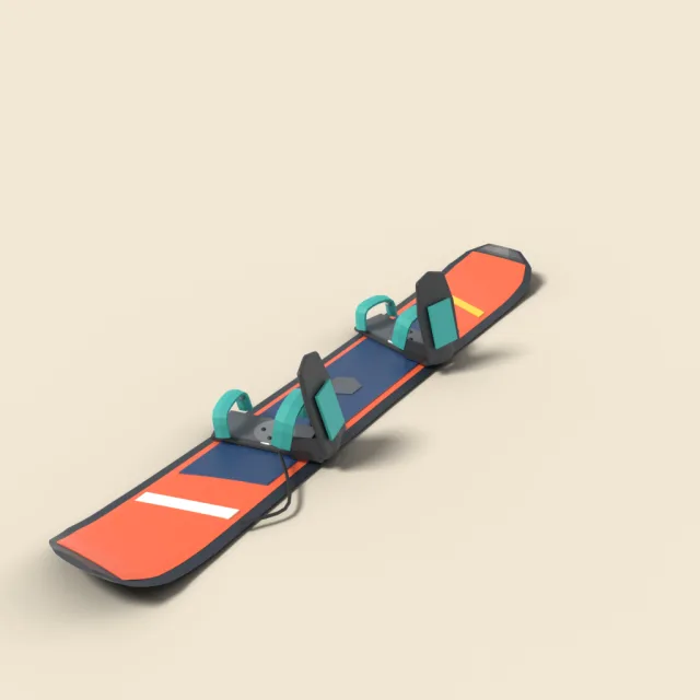 Snowboard with bindings