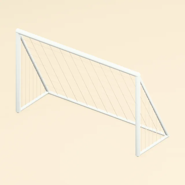 Netted training football goal