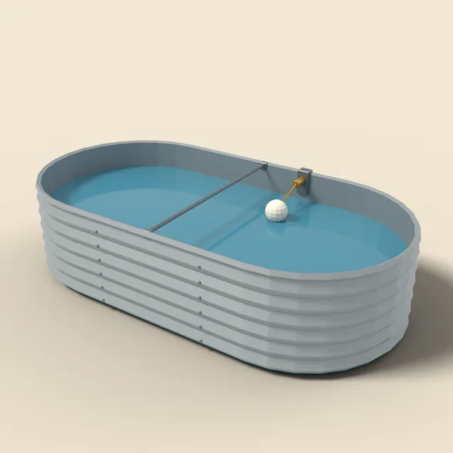 Galvanized stock tank