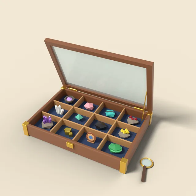 Mineral specimen display case