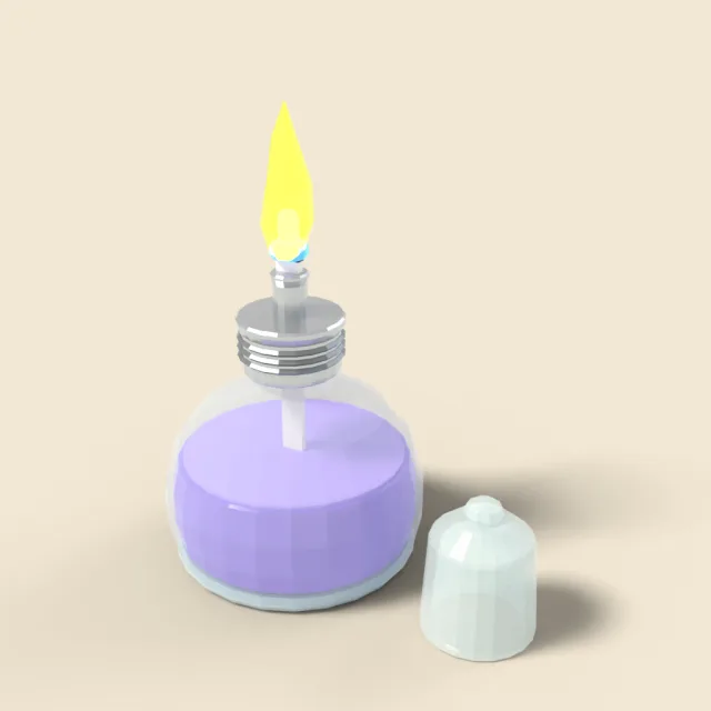 Alcohol lamp glass