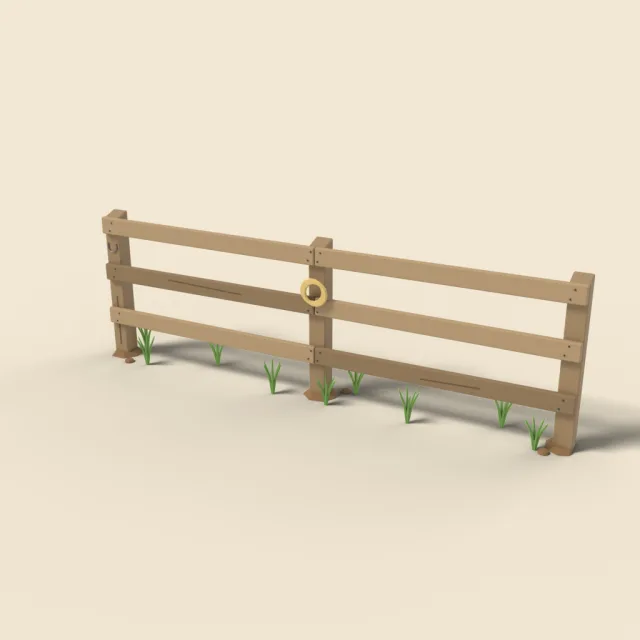 Post and rail paddock fence straight