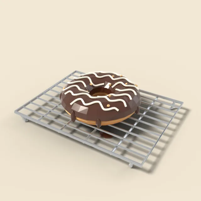 Chocolate-dipped donut