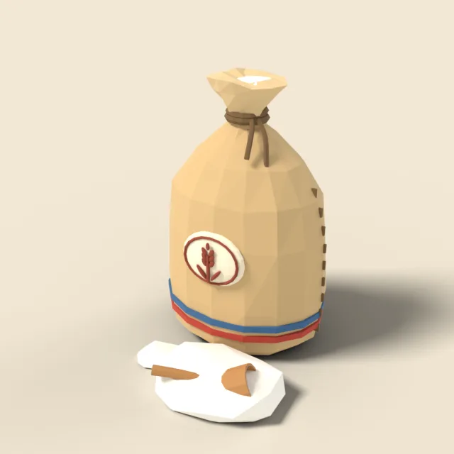 Burlap sack of flour