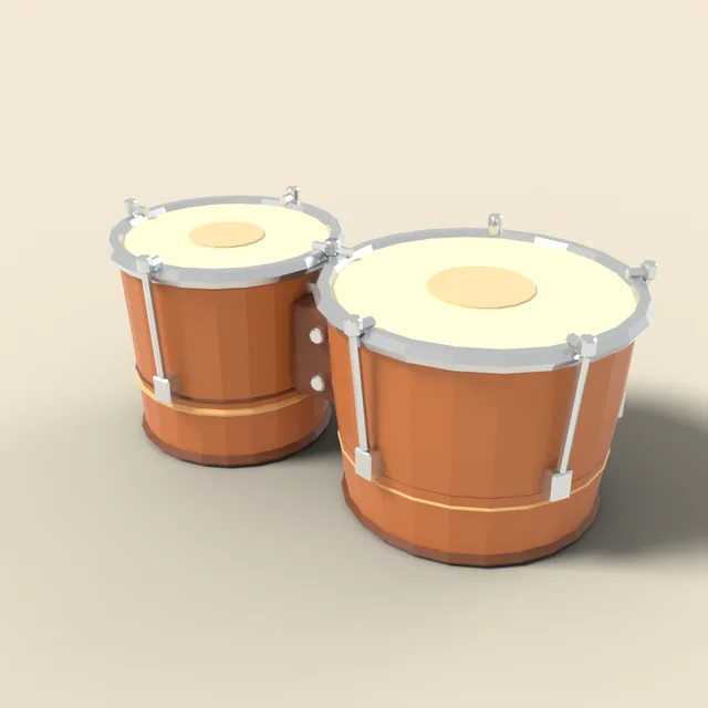 Pair of bongo drums