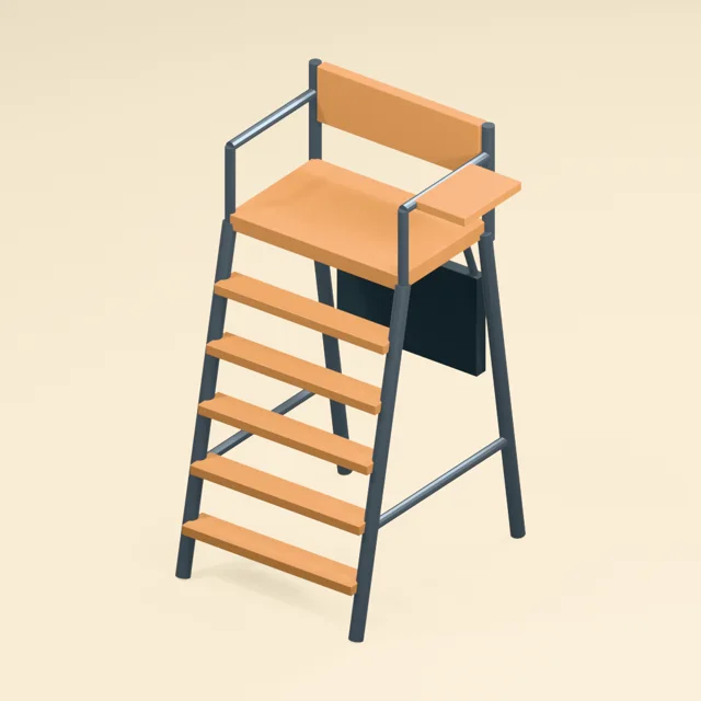 tennis_umpire_chair_high_seat_access_ladder_scoreboard