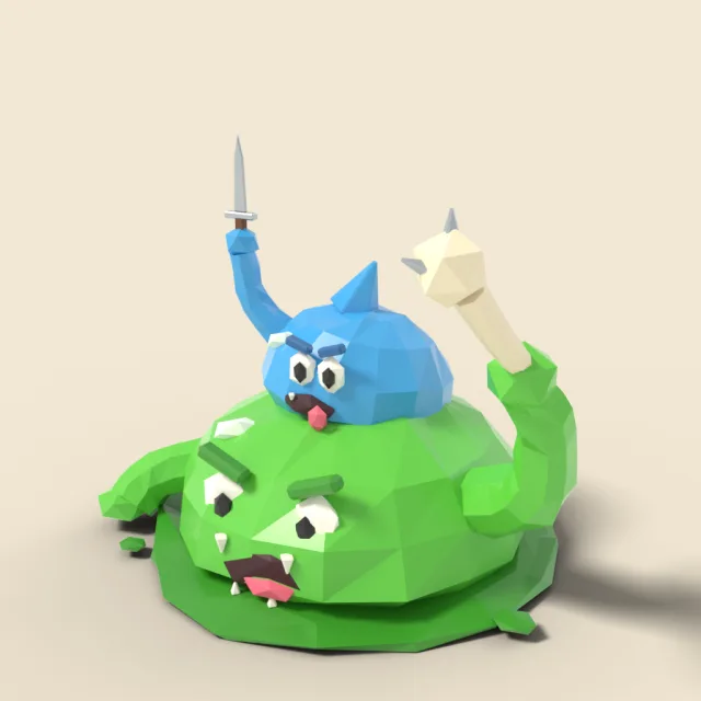 Twin slimes stacked together