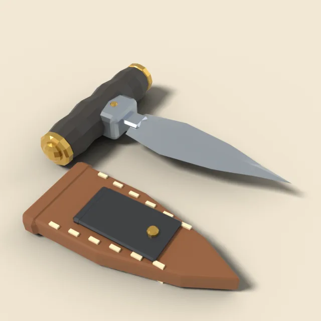 Push dagger with T shaped handle