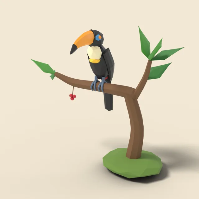 Toucan on a branch