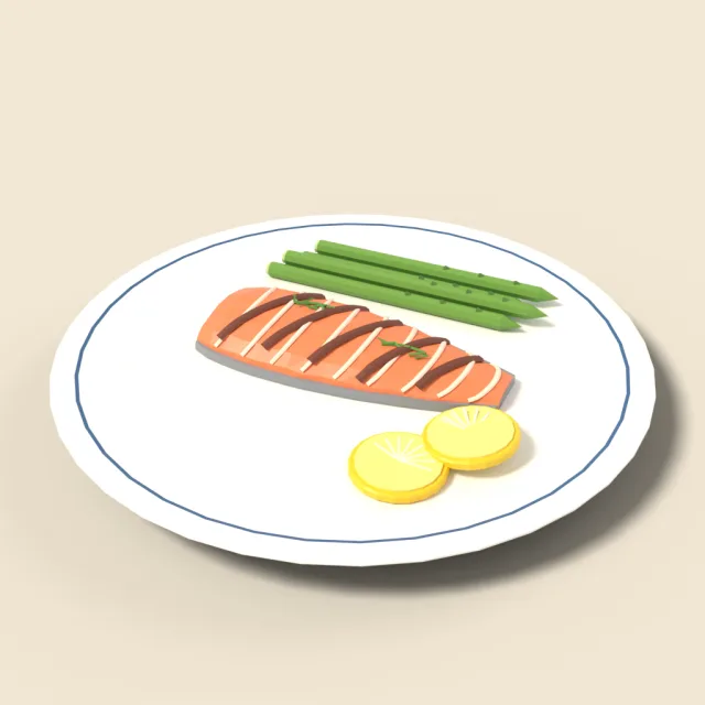 Grilled salmon fillet