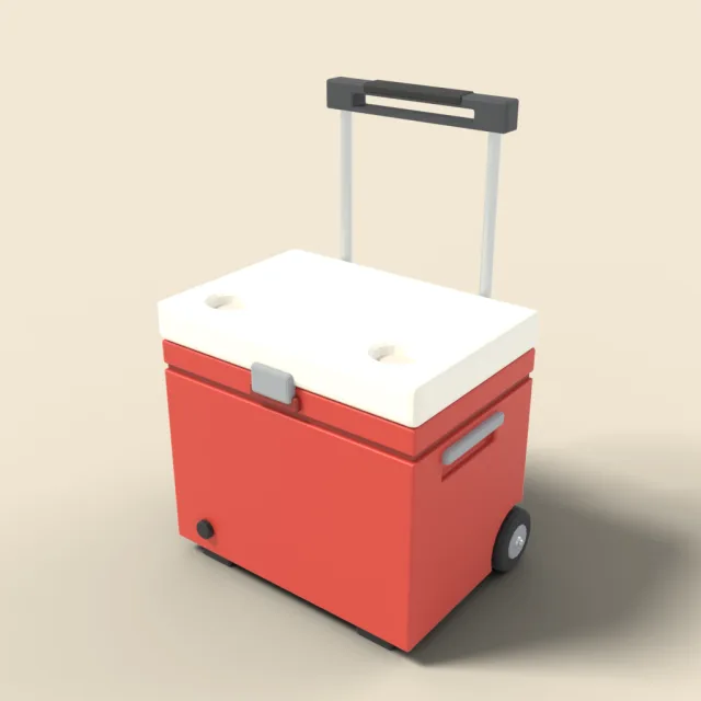 Wheeled cooler with pull handle