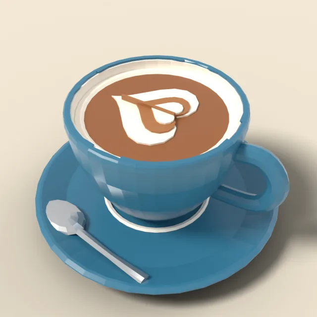 Coffee cup with latte art
