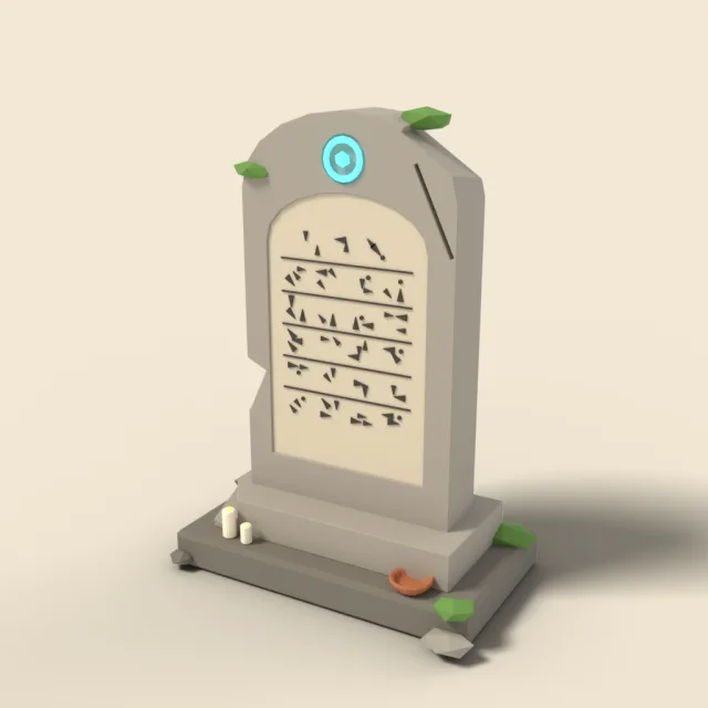 Readable stone message tablet