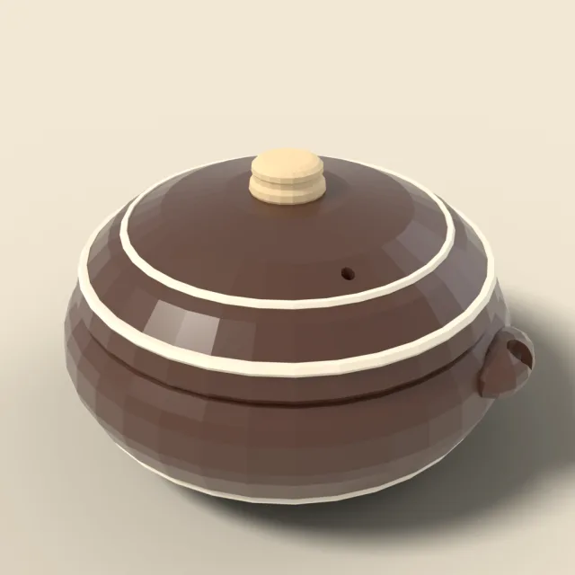 Japanese donabe clay pot