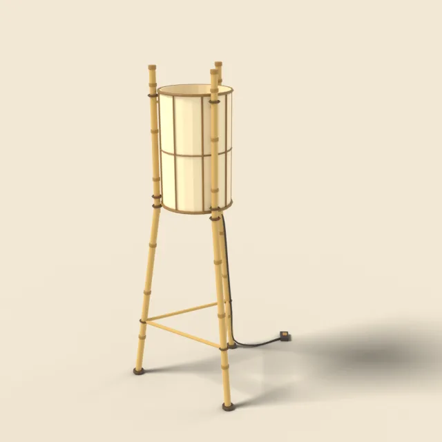 Bamboo floor lamp