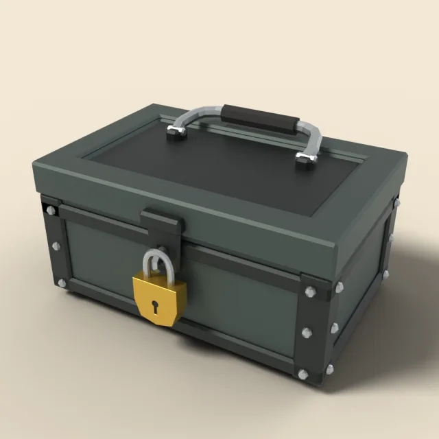 Small iron lockbox