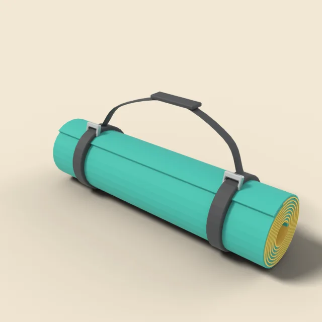 Rolled yoga mat