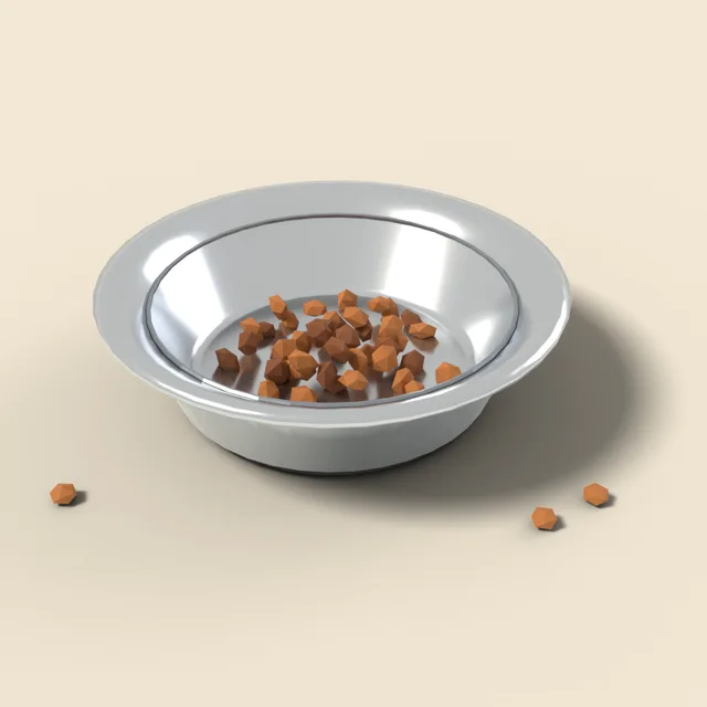 Pet food bowl stainless