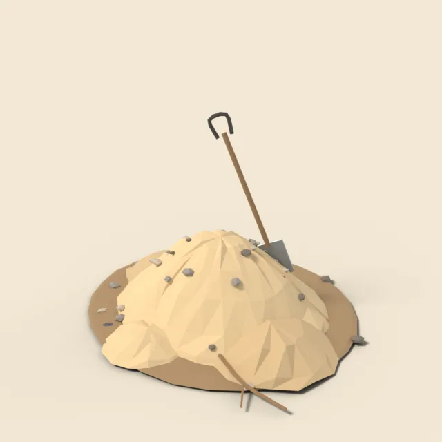 Pile of river sand