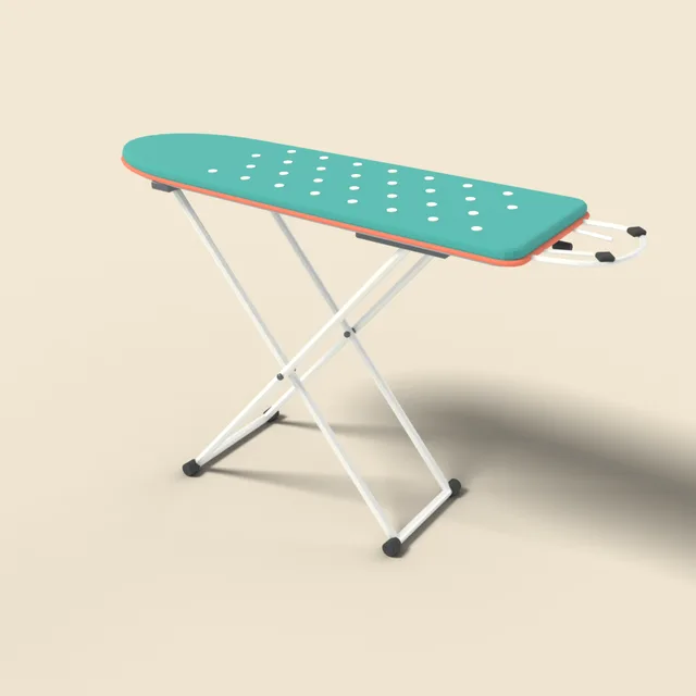 Folding ironing board