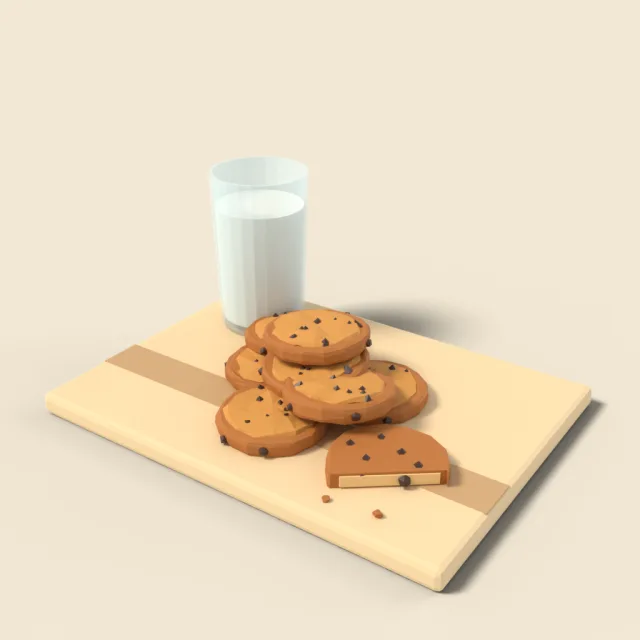 Chocolate chip cookies pile