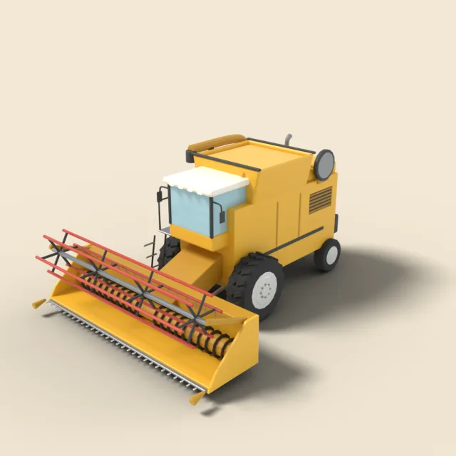 Combine harvester with header
