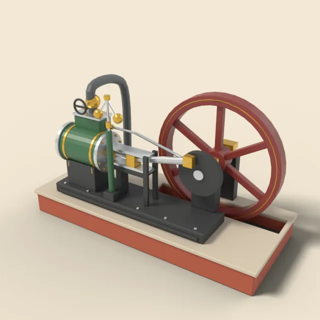 Stationary workshop steam engine