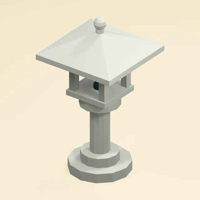 stone_garden_lantern_pedestal_four_open_light_ports_hipped_cap