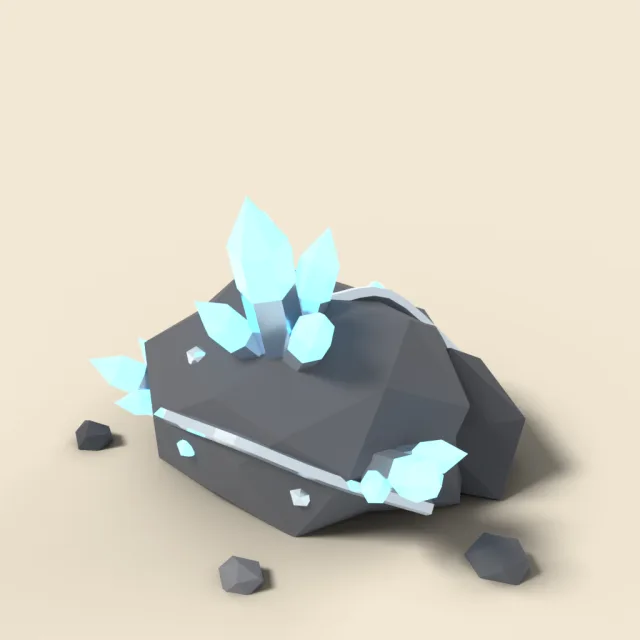 Mithril ore with blue glint
