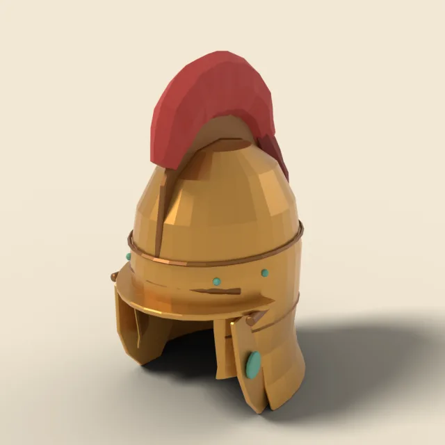 Bronze crested helmet