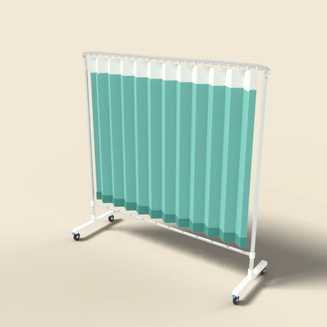 Hospital privacy curtain screen