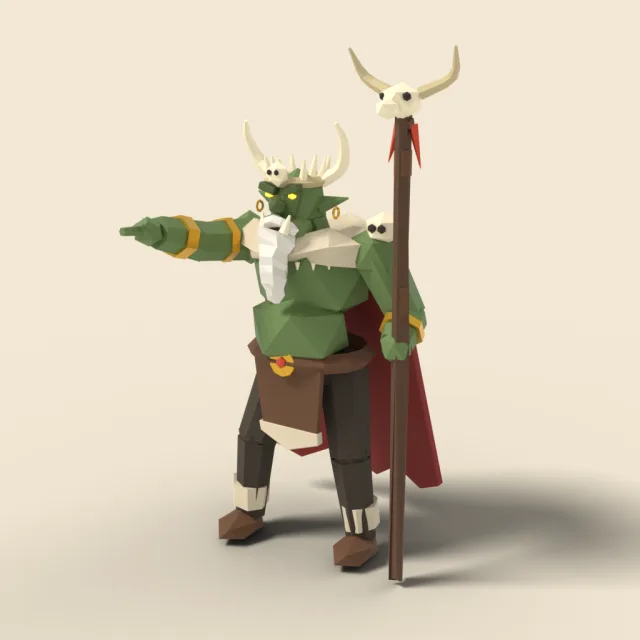 Orc chieftain with bone crown