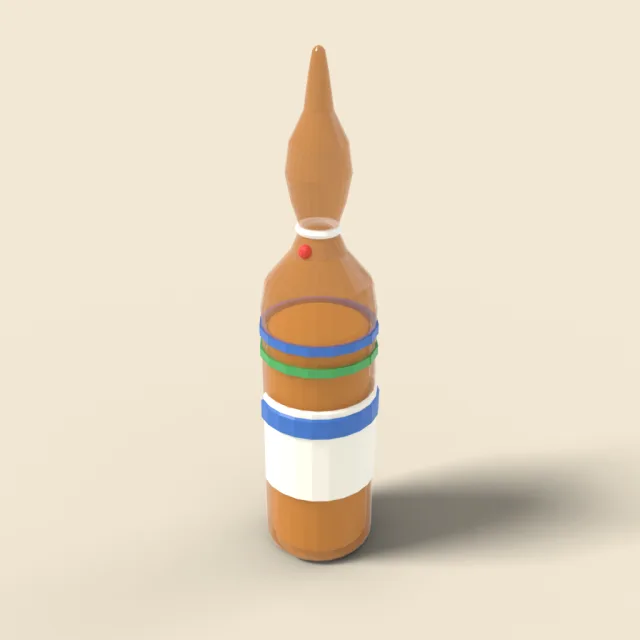 Ampoule glass with neck