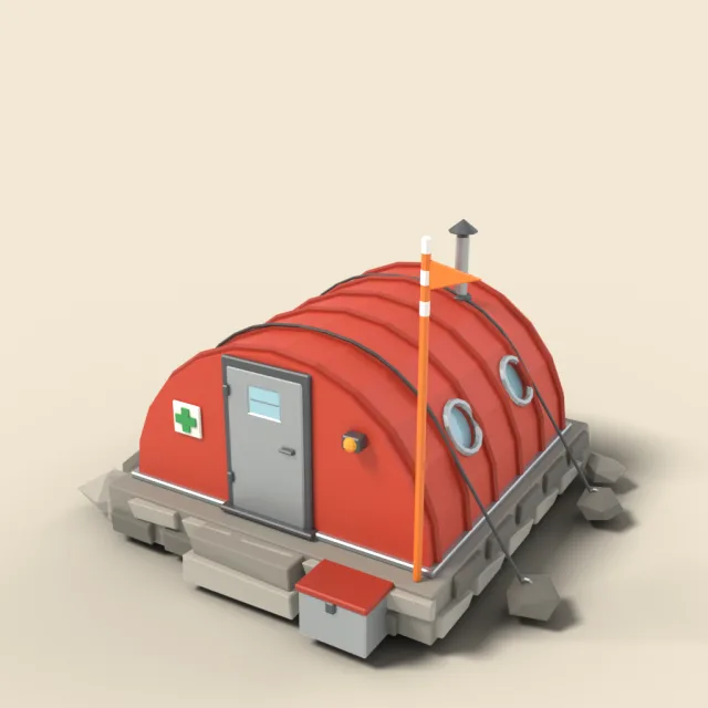 Tiny emergency bivouac hut