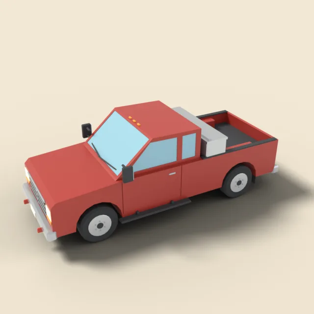 Pickup truck with toolbox