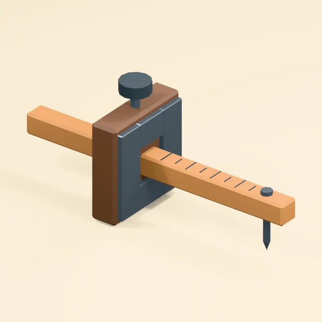 Thumbscrew woodworking marking gauge