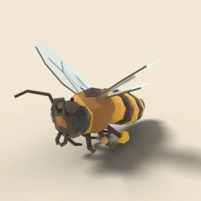 Honeybee in flight